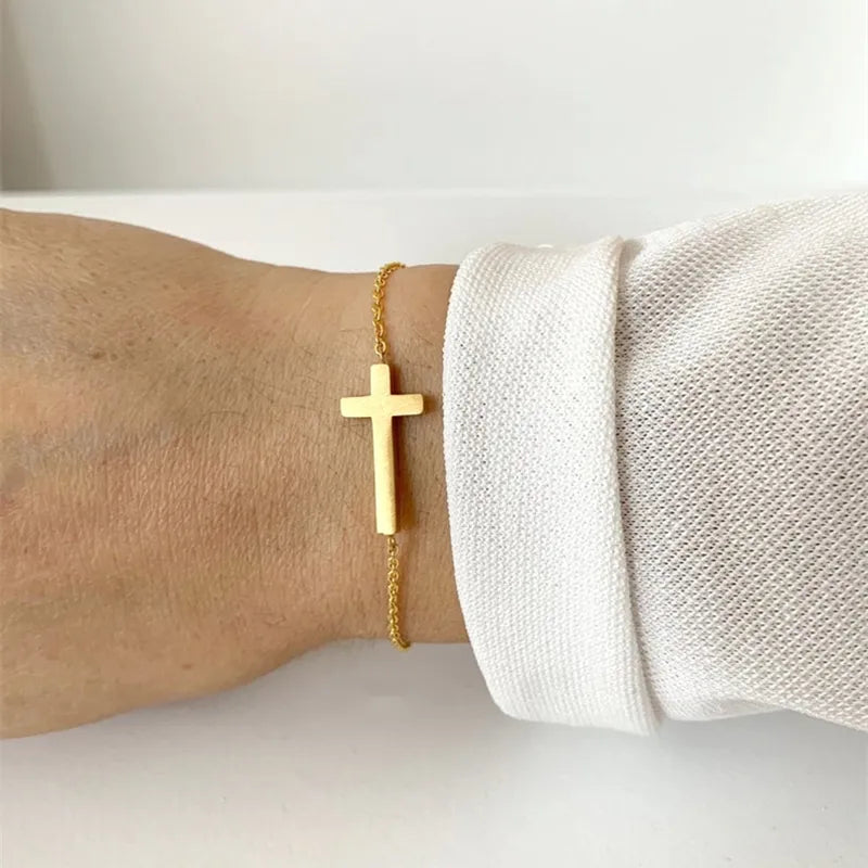 Bracelet Croix Argent Femme