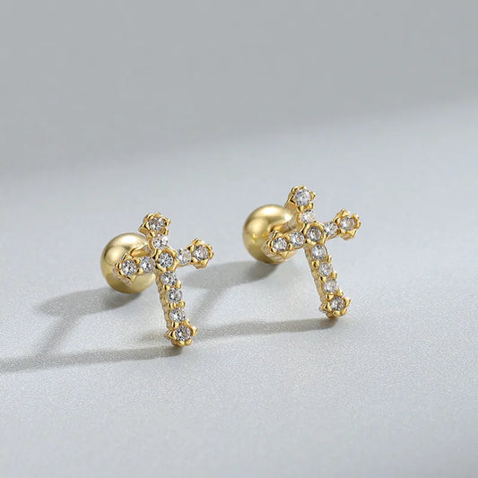 Boucle D oreille Croix Femme