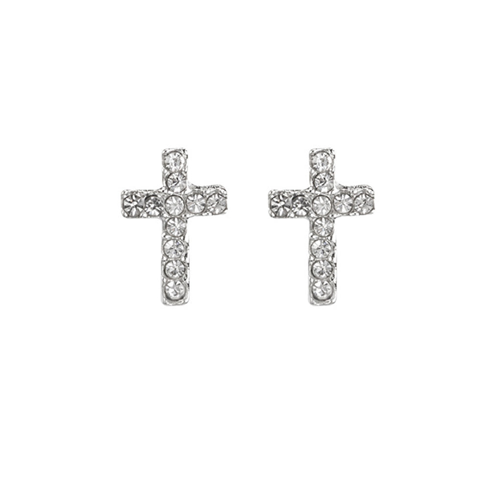 boucle d oreille croix diamant