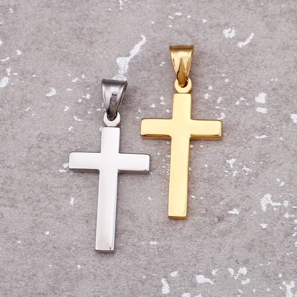 Pendentif Croix Homme En Acier