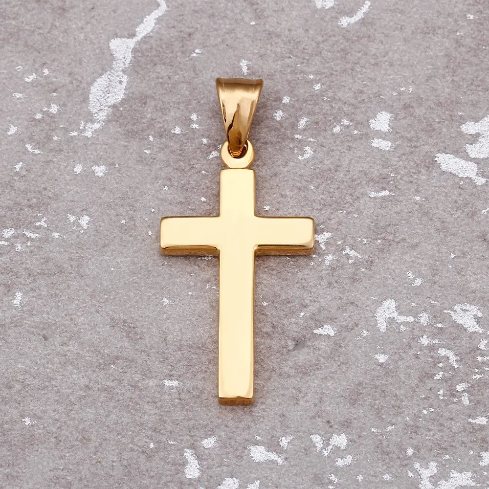 Pendentif Croix Homme En Acier