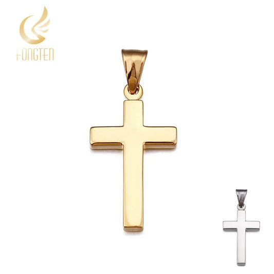 Pendentif Croix Homme En Acier