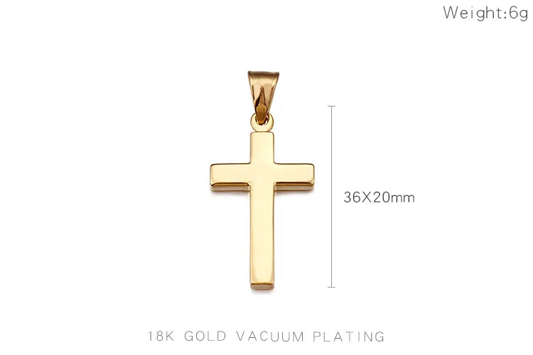 Pendentif Croix Homme En Acier