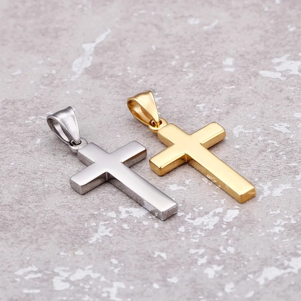 Pendentif Croix Homme En Acier