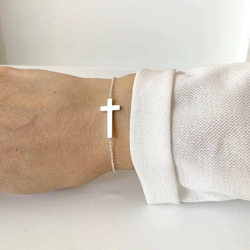 Bracelet Croix Argent Femme