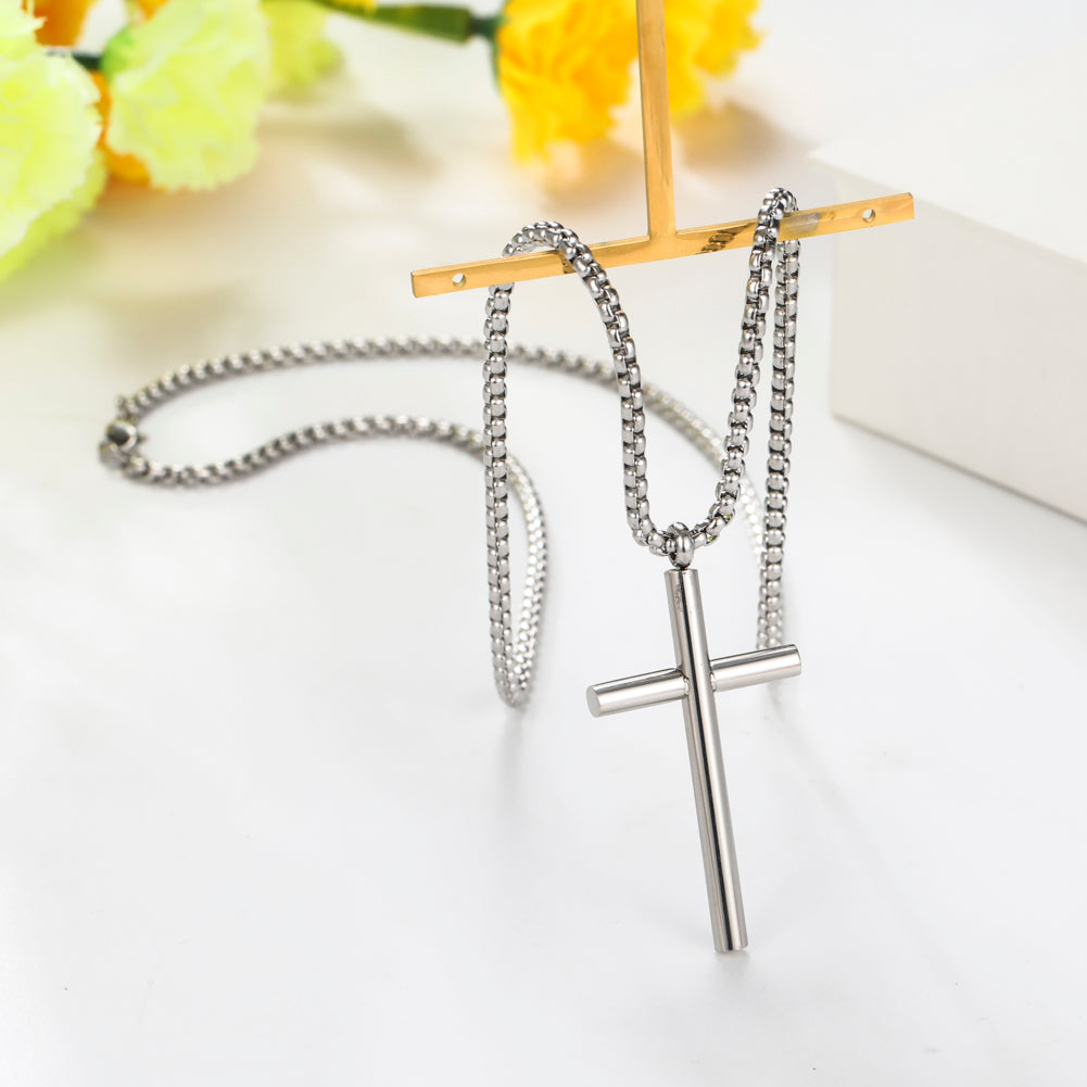 Collier Croix Acier Inoxydable