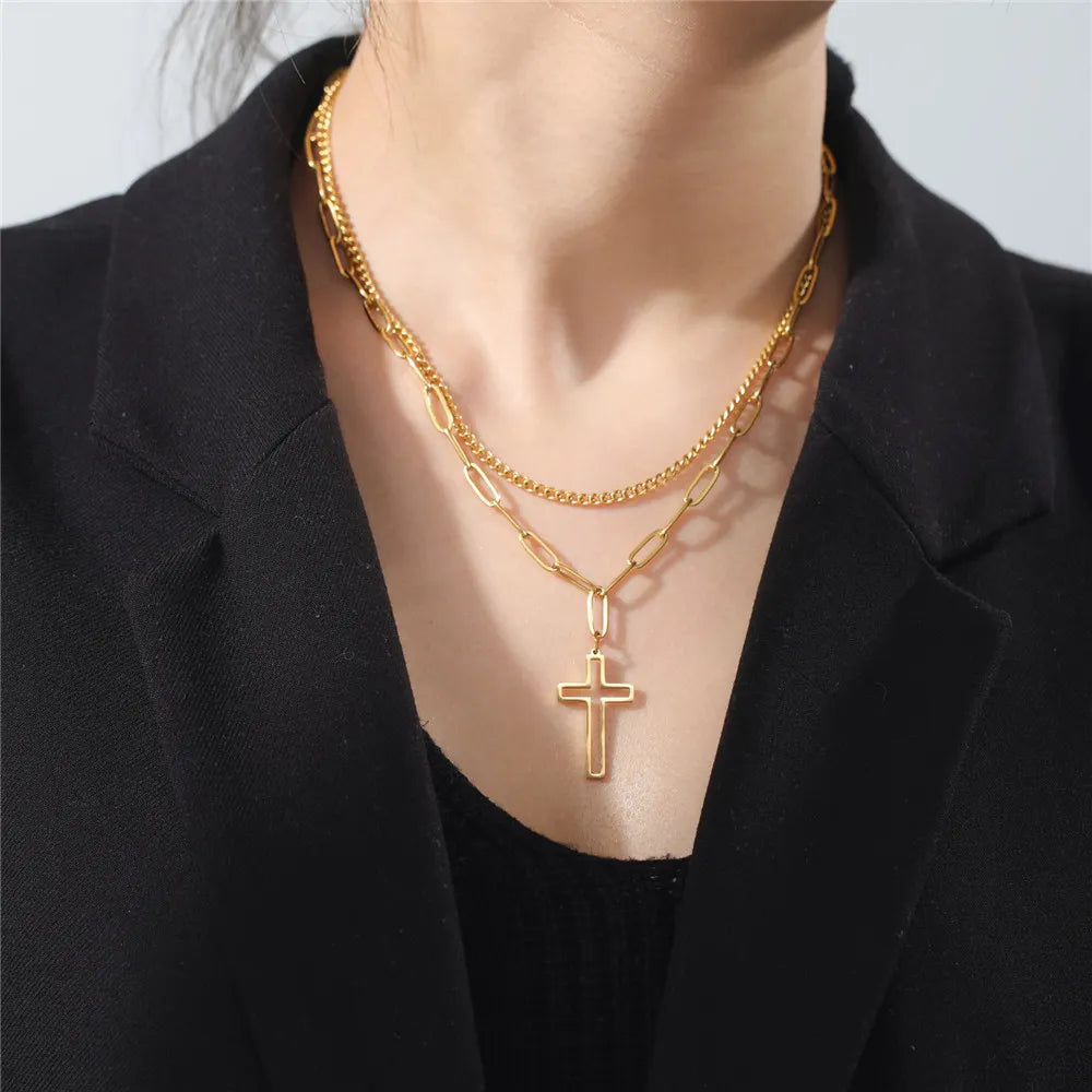 Croix Chrétienne Collier Femme