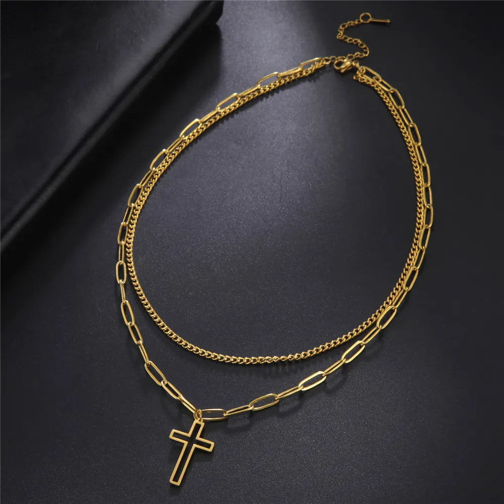 Croix Chrétienne Collier Femme