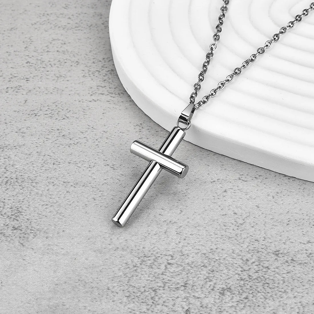 Chaine Pendentif Croix Homme Argent