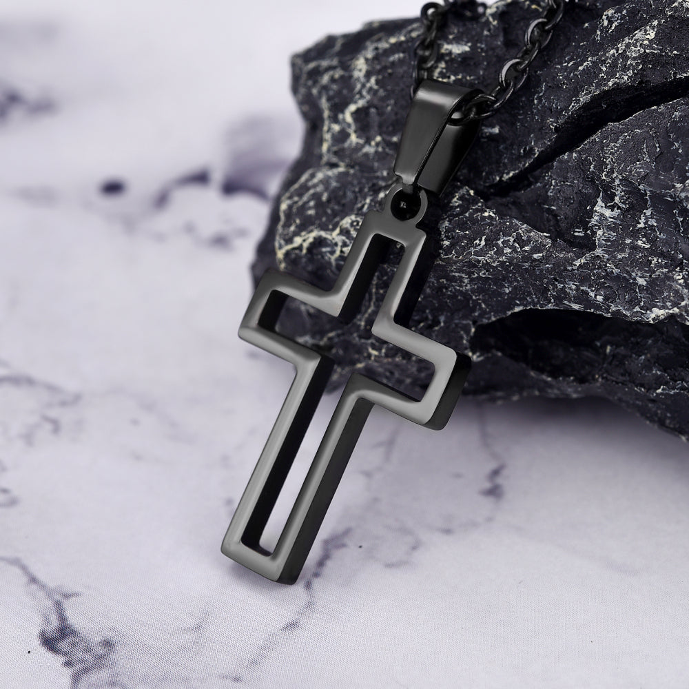 Pendentif Croix Catholique Homme